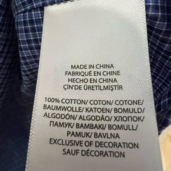 Polo by Ralph Lauren Men's Navy Checkered Shirt - Picture 3 of 4